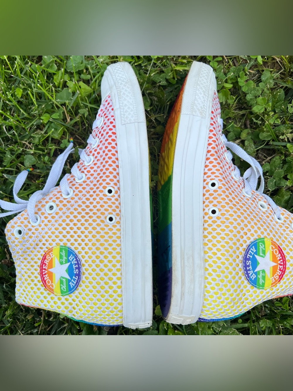 Converse Chuck Taylor All Star Pride Mesh High Top Shoes Size M 7/W 9 - Picture 7 of 14